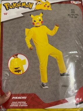 Pikachu Kids Superhero Costume, Unisex - Yellow